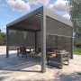 Garden aluminum gazebo MEGAN 4x3 m (graphite)