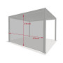 Screen roller blind for gazebo MEGAN 4m (graphite)