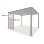 Shade for gazebo MEGAN 1,3 m (graphite)