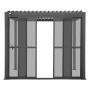 Polycarbonate sliding door for gazebo MEGAN 3 m (graphite)