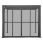 Polycarbonate sliding door for gazebo MEGAN 3 m (graphite)