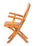 Folding teak armchair DORIS