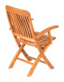 Folding teak armchair ANGELO