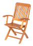 Folding teak armchair ANGELO