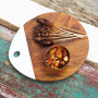 Teak cutting board BETSY white