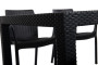 Artificial rattan garden table MANHATTAN 161 x 95 cm (anthracite)