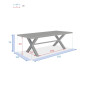 Garden dining table made of acacia OHIO 250x120 cm