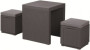 Garden rattan stool CUBE (anthracite) FREE CUSHION