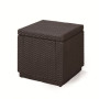 Garden rattan stool CUBE (brown) FREE CUSHION