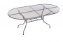 Oval metal table 160 x 95 cm