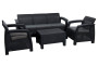 Garden rattan set CORFU LOUNGE MAX anthracite