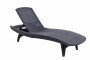 Garden rattan deckchair WAVE (anthracite)