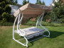 Garden metal swing BAHAMAS (beige white)