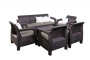 Garden rattan set THALIA brown