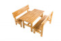 Solid wooden garden bench TEA 04 with a thickness of 38 mm