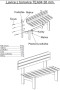 Solid wooden garden bench TEA 04 with a thickness of 38 mm