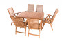 Fixed garden table rectangle HARMONY 150x90 cm (teak)