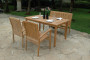 Fixed garden table rectangle HARMONY 150x90 cm (teak)