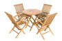 Garden folding table IVORY ⌀ 80 cm (teak)