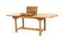 Oval garden table SANTIAGO 160/210 x 100 cm (teak)