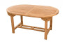 Oval garden table SANTIAGO 160/210 x 100 cm (teak)