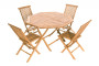 Garden folding chair with cushion FOXI (teak)