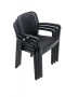 Garden plastic chair KARA (anthracite)