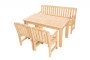 Massive garden set made of pine LONDON 1+2+1 (32 mm) - different lengths