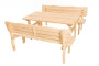 Solid pine garden set VIKING 1+2 (40 mm) - different lengths