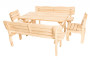 Solid pine garden set VIKING 1+2+2 (40 mm) - different lengths