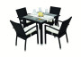 Garden rattan table NAPOLI 80x80 cm (black)