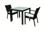 Garden rattan table NAPOLI 80x80 cm (black)