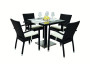 Garden rattan set GINA 1+4 (black)