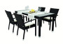 Garden rattan table NAPOLI 160x80 cm (black)