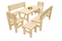 Solid pine garden set 1+6 wood 32 mm (180 cm)