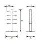 Bookcase with 8 shelves RADIUS DESIGN (BOOKSBAUM weiss STAND KLEIN 716B) white