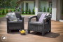 Garden rattan set CORFU DUO (anthracite)