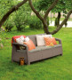 Garden rattan sofa CORFU LOVE SEAT MAX (cappuccino)