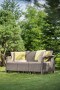 Garden rattan sofa CORFU LOVE SEAT MAX (cappuccino)