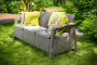 Garden rattan sofa CORFU LOVE SEAT MAX (cappuccino)