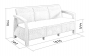 Garden rattan sofa CORFU LOVE SEAT MAX (cappuccino)