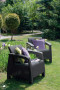 Garden rattan set CORFU BALCONY anthracite