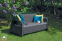 Garden rattan set THALIA anthracite