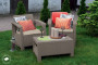 Garden rattan set THALIA cappuccino