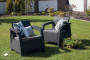 Garden rattan set CORFU LOUNGE SET II. 1+4 anthracite