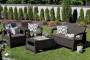 Garden rattan set CORFU SUN brown