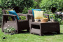 Garden rattan set THALIA brown