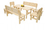 Solid pine garden set 1+6 wood 32 mm (150 cm)