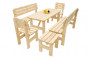 Solid pine garden set 1+6 wood 32 mm (150 cm)