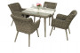 Garden rattan set VICTORIA MINI 1+4 (grey)